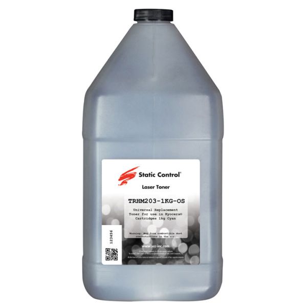 Тонер для картриджа Static Control TRHM203-1KG-OS для HP LJPM203/227 (CF230X/Can051H), Bk, 1 кг, флакон